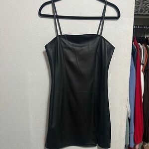 Divided Black Mini Dress